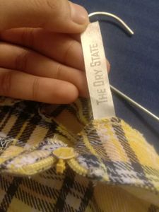 Babydoll yellow plaid top/dress with bell sleeves