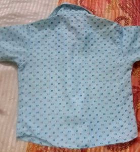 Light Blue Printed Casual Shirt