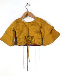 Mustard Yellow Embroided Lehanga Set(Girl’s)