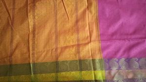 Elegant Pink Silk Saree with Gold Border
