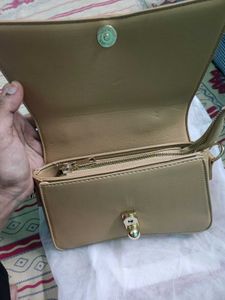 imported Chic Beige Quilted Handbag