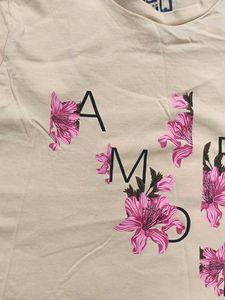 Women's Cream Floral "AMORE" T-Shirt