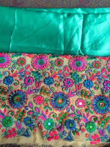 Beautiful Sea green Satin fabric material