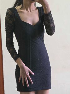 Elegant Black Lace Dress