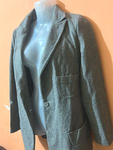 Gray Casual Blazer