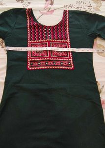 Bottle Green Kurti (Bust 34)