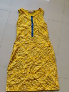 Vibrant Yellow Bandhani Print Kurta