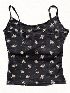 Floral Lace Trim Cami Top