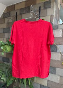 Men's Red V-Neck T-Shirt