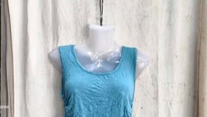 ruched sky blue top