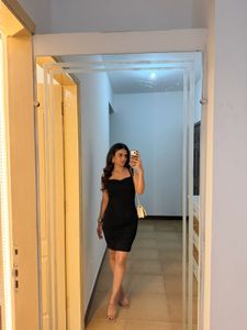 Black Mid-Length Dress