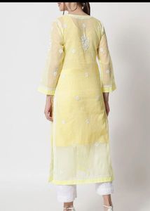 Elegant Yellow Chikankari Kurta