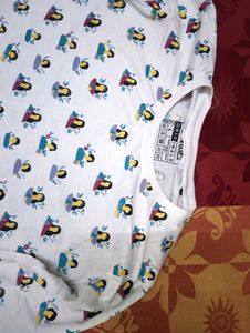 Cute Graphic Print Long Sleeve Top