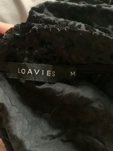 Velvet Sheer Black Top