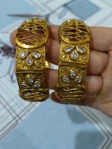 Exquisite Gold-Plated Kada Bangles