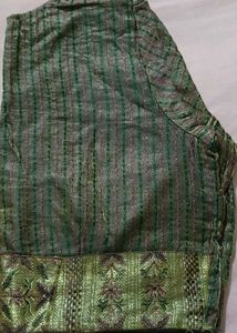 Emerald Green Embroidered Saree