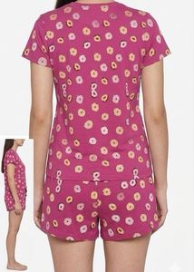 Cute Donut Print Pajama Set