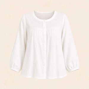 White embroided shirt