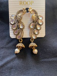 Peacock Jhumka Earrings
