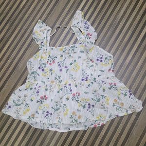 Floral Print Peplum Top
