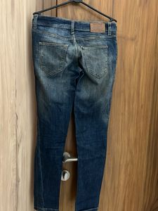 Zara Blue Distressed Skinny Jeans