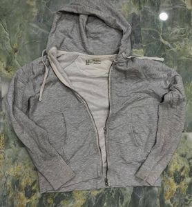 Grey Zip-Up Hoodie