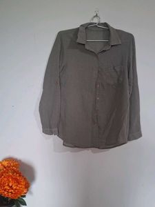 Classic Olive Green Button-Up Shirt
