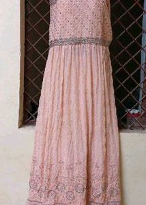 Beautiful Peach Embellished Gown