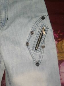 RARE Y2K ZIPWORK STRAIGHT FIT JEANS WITH BELT