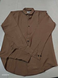 Men's Brown Full Sleeve Shirt