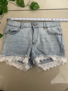 Mesh Lace Top And Shorts Set
