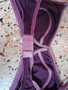 Purple and pink Cotton Bra