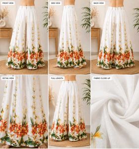 Women Floral Printed Flared Palazzo Pants | Soft C