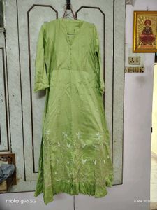 Elegant Pastel Green Anarkali Gown