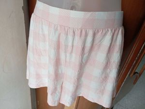 Cute Pink Gingham Skater Skirt