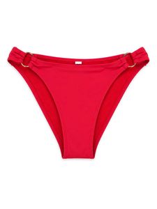 Red Bikini Bottom with Gold Rings