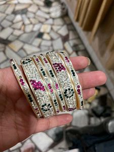 Sparkling Rhinestone Bangles Set