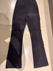 Black Flare Leg Denim Jeans