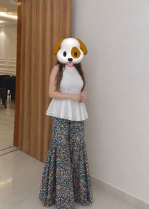 Bohemian Floral Print Heavy Sharara Pants