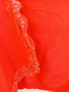Red Cropped Bolero Shrug