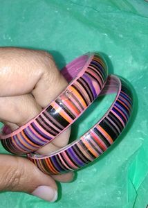 Glass Pink (multicolored)Bangles