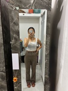 Stylish Brown Bootcut Trousers