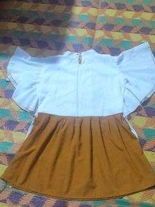 Cute Orange &amp; White Dress