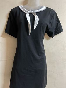 Korean Black Sailor Tie Dress