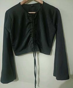 Black Bell Sleeves Top