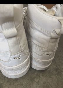 Puma White Platform High-Top Sneakers