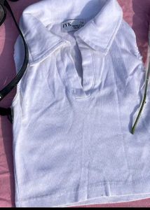 White Heart Graphic Sleeveless Top