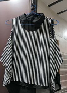 Striped Cold Shoulder Top