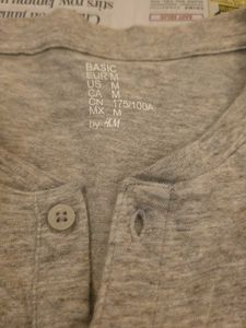 Men's Grey Henley T-Shirt