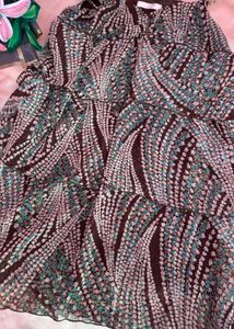 Tiered Printed Mini Dress